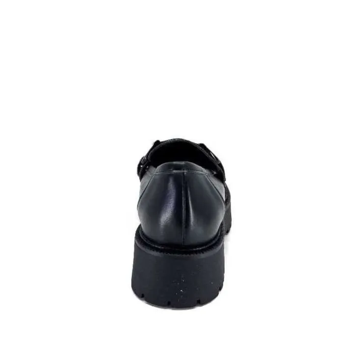 Ivoire0130a Ivoire 1M4995 Cuir Noir*Femme Mocassins