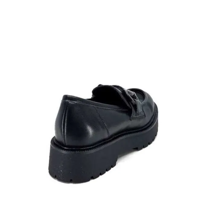 Ivoire0130a Ivoire 1M4995 Cuir Noir*Femme Mocassins
