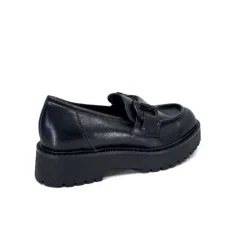 Ivoire0130a Ivoire 1M4995 Cuir Noir*Femme Mocassins