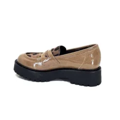 Ivoire0130a Ivoire 1M4883 Cuir Vernis Marron*Femme Mocassins