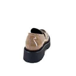 Ivoire0130a Ivoire 1M4883 Cuir Vernis Marron*Femme Mocassins