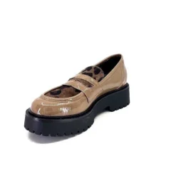Ivoire0130a Ivoire 1M4883 Cuir Vernis Marron*Femme Mocassins