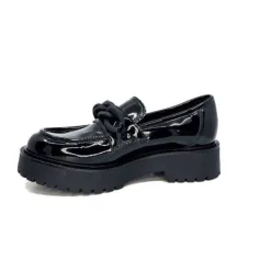 Ivoire0130a Ivoire 1M4158 Cuir Vernis Noir*Femme Mocassins