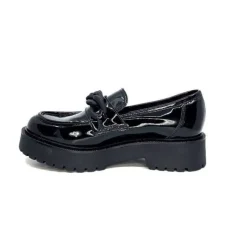 Ivoire0130a Ivoire 1M4158 Cuir Vernis Noir*Femme Mocassins