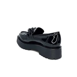 Ivoire0130a Ivoire 1M4158 Cuir Vernis Noir*Femme Mocassins