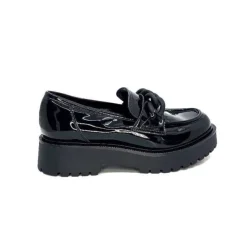 Ivoire0130a Ivoire 1M4158 Cuir Vernis Noir*Femme Mocassins