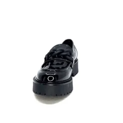 Ivoire0130a Ivoire 1M4158 Cuir Vernis Noir*Femme Mocassins