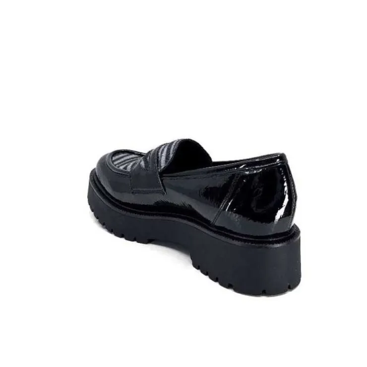 Ivoire0130a Ivoire 1M4883 Cuir Vernis Noir*Femme Mocassins