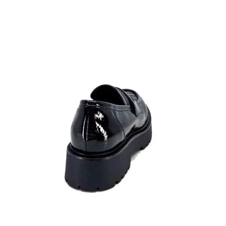 Ivoire0130a Ivoire 1M4883 Cuir Vernis Noir*Femme Mocassins