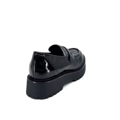 Ivoire0130a Ivoire 1M4883 Cuir Vernis Noir*Femme Mocassins
