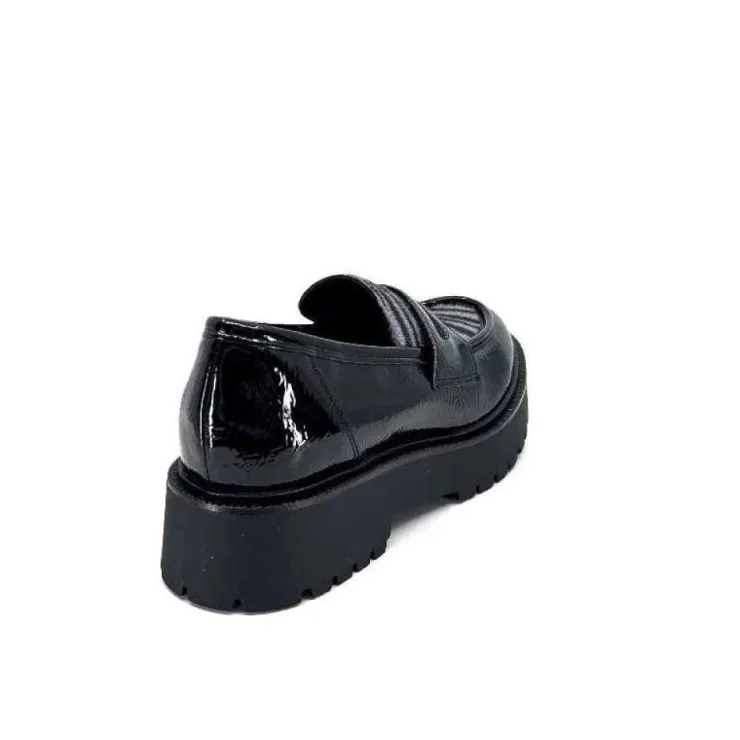 Ivoire0130a Ivoire 1M4883 Cuir Vernis Noir*Femme Mocassins