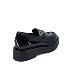Ivoire0130a Ivoire 1M4883 Cuir Vernis Noir*Femme Mocassins