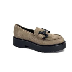 Ivoire0130a Ivoire 1M4995 Iv Daim Taupe*Femme Mocassins