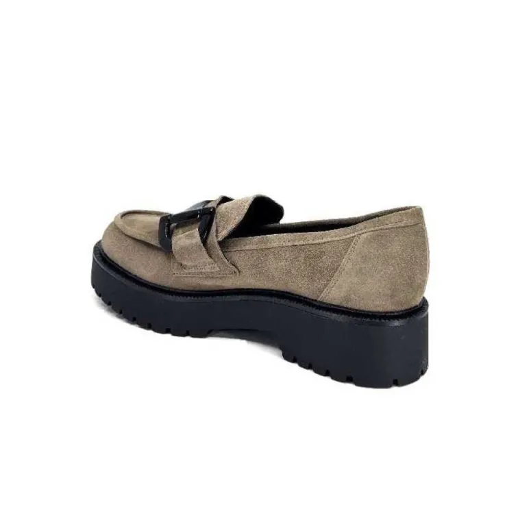 Ivoire0130a Ivoire 1M4995 Iv Daim Taupe*Femme Mocassins