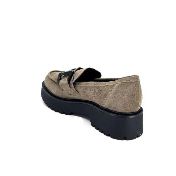 Ivoire0130a Ivoire 1M4995 Iv Daim Taupe*Femme Mocassins