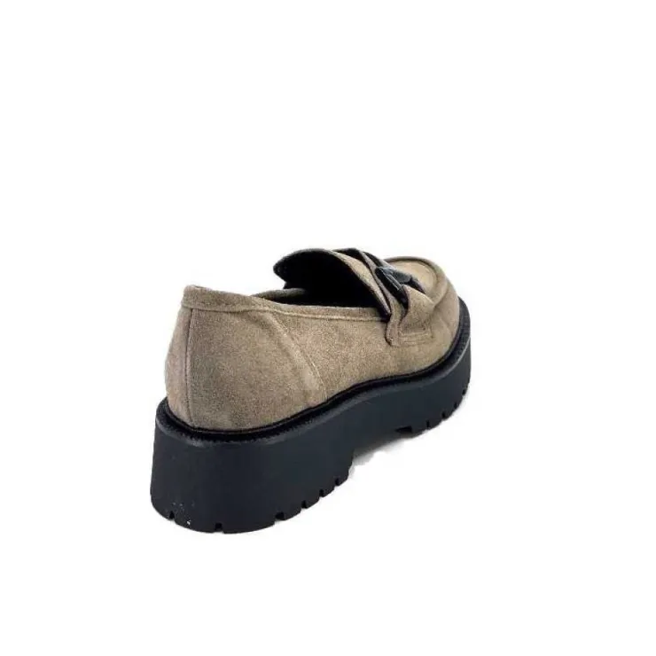Ivoire0130a Ivoire 1M4995 Iv Daim Taupe*Femme Mocassins