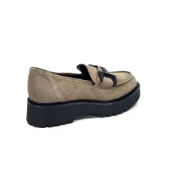 Ivoire0130a Ivoire 1M4995 Iv Daim Taupe*Femme Mocassins