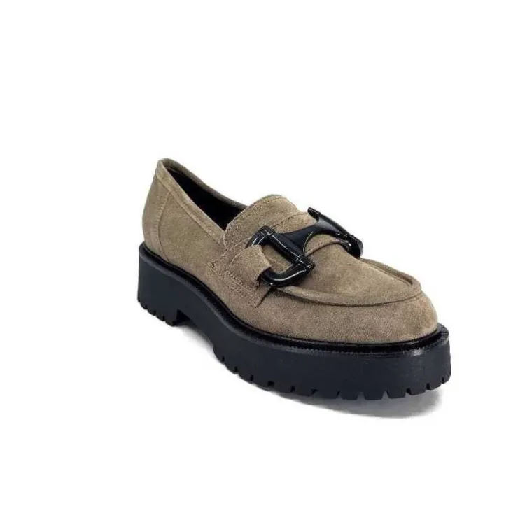 Ivoire0130a Ivoire 1M4995 Iv Daim Taupe*Femme Mocassins
