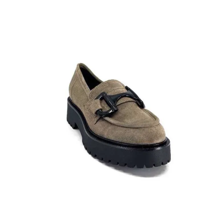 Ivoire0130a Ivoire 1M4995 Iv Daim Taupe*Femme Mocassins
