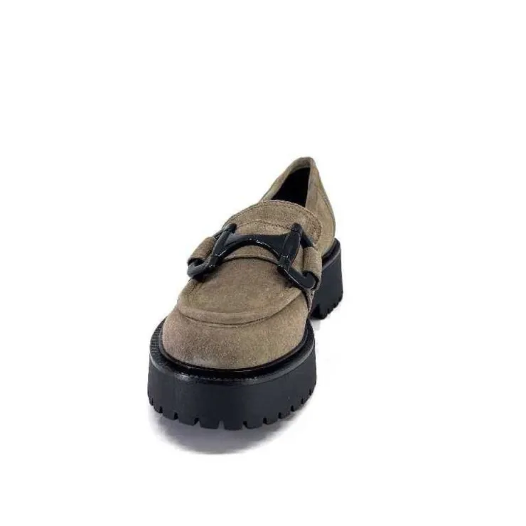 Ivoire0130a Ivoire 1M4995 Iv Daim Taupe*Femme Mocassins
