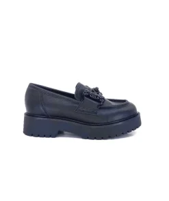 Ivoire0130a Ivoire 1M4399Fp Cuir Noir*Femme Mocassins