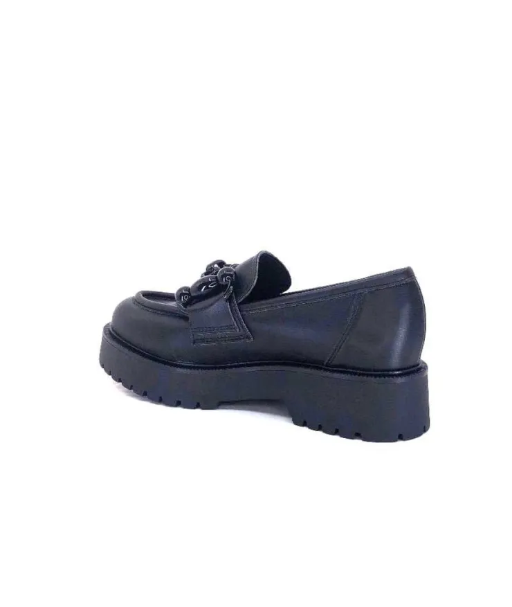 Ivoire0130a Ivoire 1M4399Fp Cuir Noir*Femme Mocassins