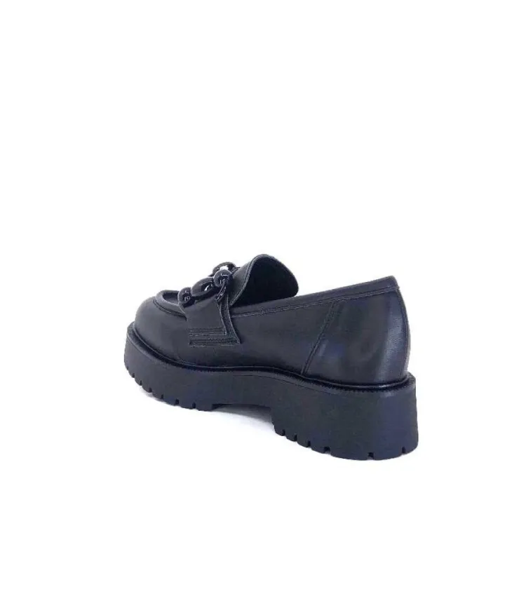 Ivoire0130a Ivoire 1M4399Fp Cuir Noir*Femme Mocassins