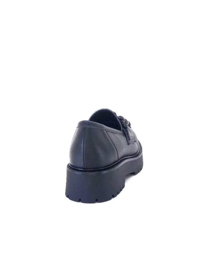 Ivoire0130a Ivoire 1M4399Fp Cuir Noir*Femme Mocassins