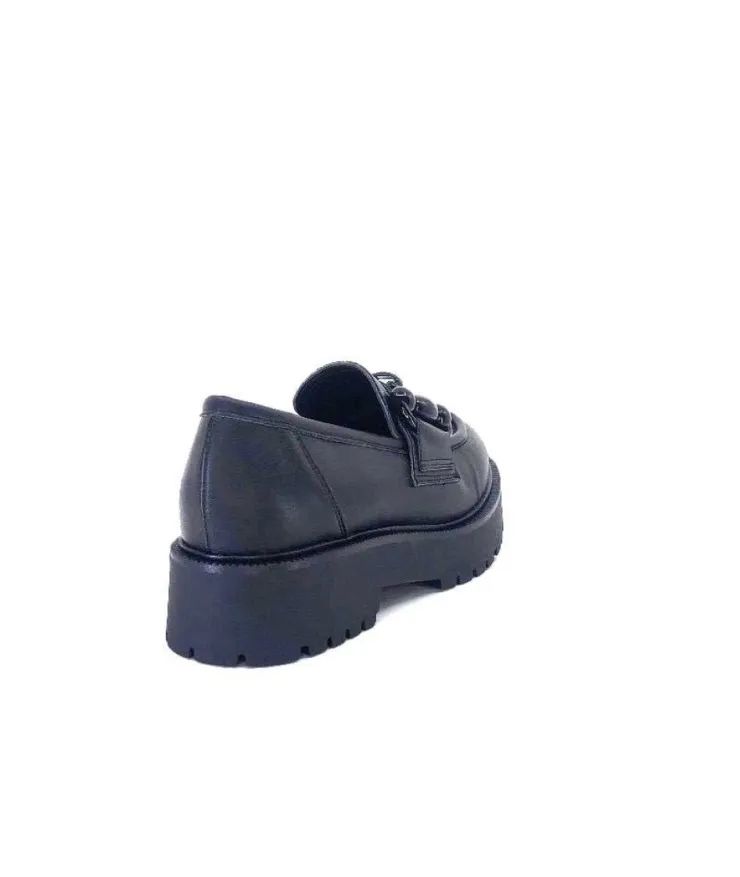 Ivoire0130a Ivoire 1M4399Fp Cuir Noir*Femme Mocassins