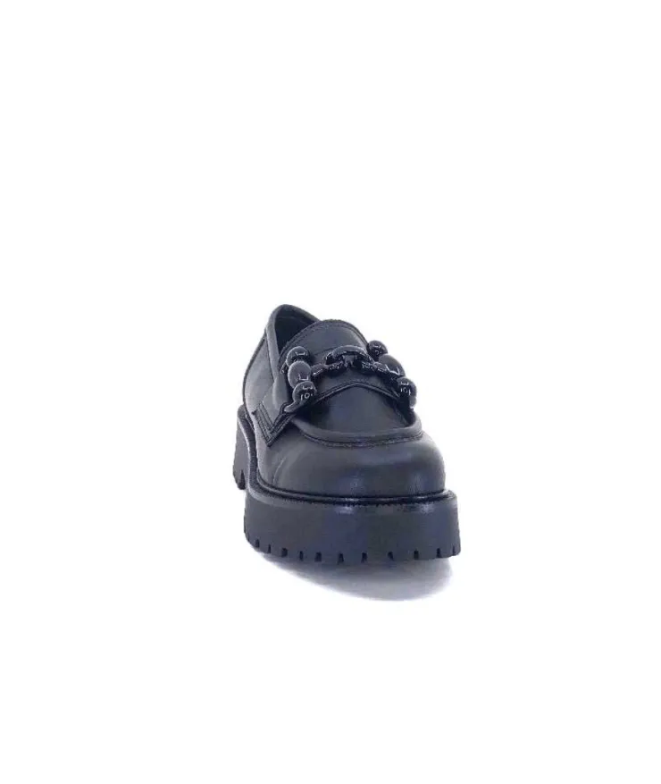 Ivoire0130a Ivoire 1M4399Fp Cuir Noir*Femme Mocassins
