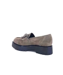 Ivoire0130a Ivoire 1M4399Pe Daim Taupe*Femme Mocassins