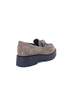 Ivoire0130a Ivoire 1M4399Pe Daim Taupe*Femme Mocassins