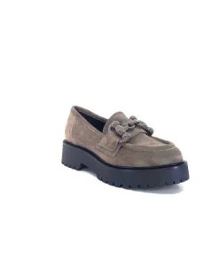 Ivoire0130a Ivoire 1M4399Pe Daim Taupe*Femme Mocassins