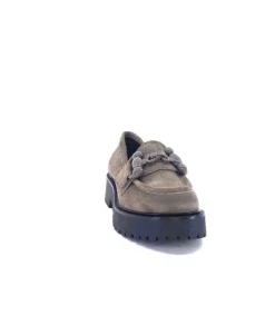 Ivoire0130a Ivoire 1M4399Pe Daim Taupe*Femme Mocassins