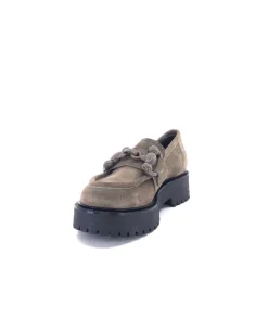 Ivoire0130a Ivoire 1M4399Pe Daim Taupe*Femme Mocassins