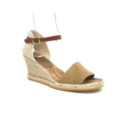 Ivoire0035a Ivoire 6N20-41 Daim Camel*Femme Plateformes
