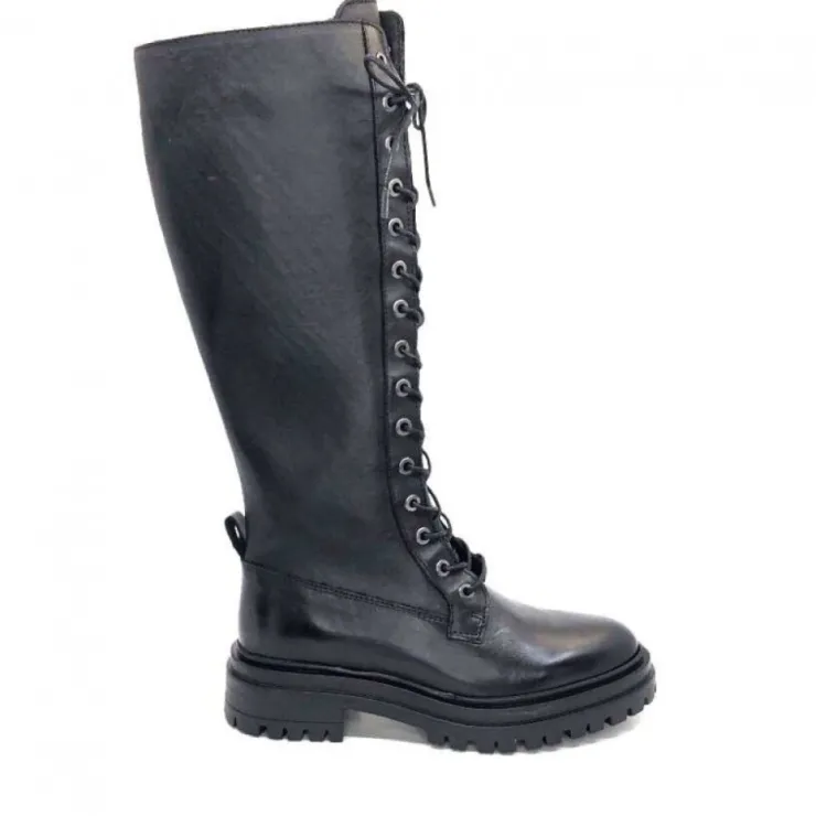 Ivoire0460a Ivoire Poggi Cuir Noir*Femme Bottes