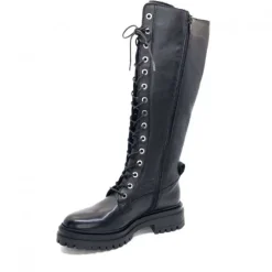 Ivoire0460a Ivoire Poggi Cuir Noir*Femme Bottes