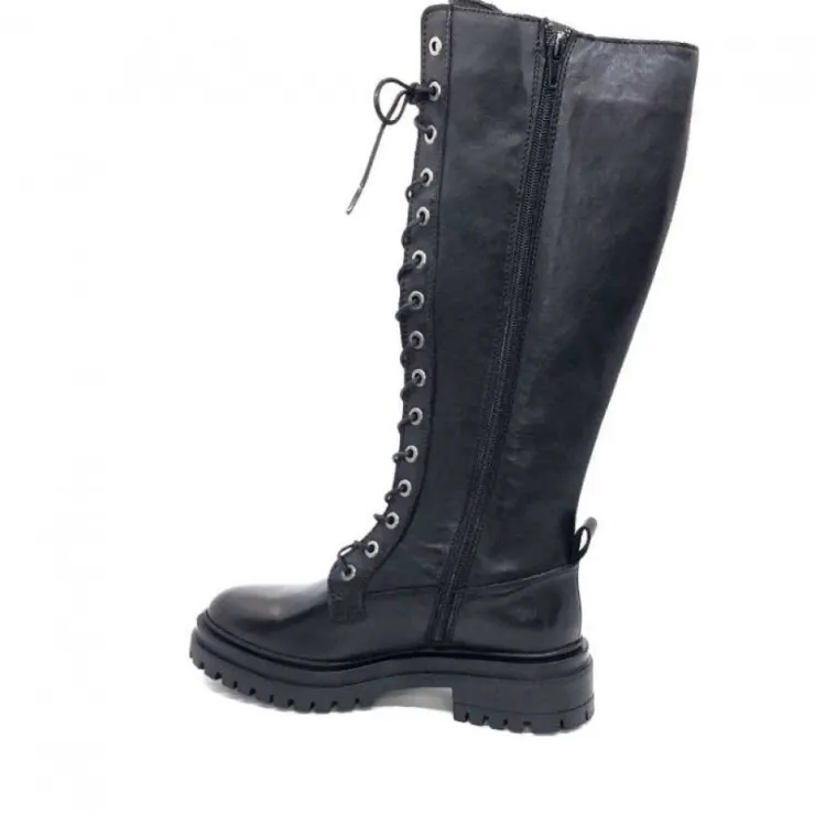 Ivoire0460a Ivoire Poggi Cuir Noir*Femme Bottes