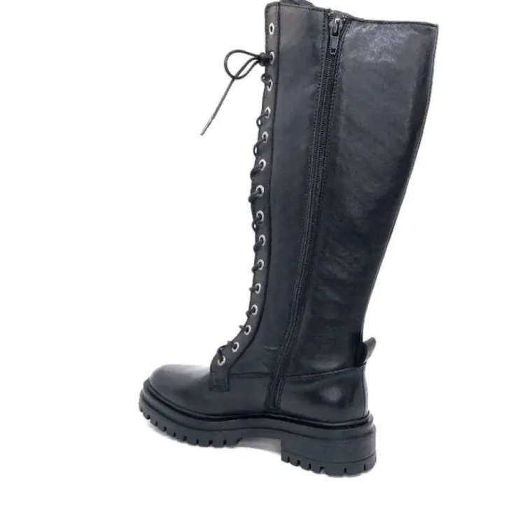 Ivoire0460a Ivoire Poggi Cuir Noir*Femme Bottes