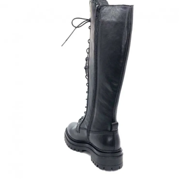 Ivoire0460a Ivoire Poggi Cuir Noir*Femme Bottes