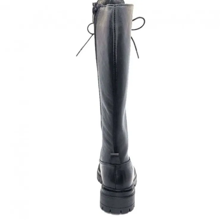 Ivoire0460a Ivoire Poggi Cuir Noir*Femme Bottes