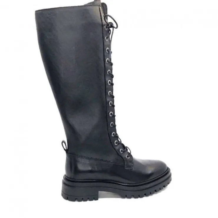 Ivoire0460a Ivoire Poggi Cuir Noir*Femme Bottes