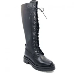 Ivoire0460a Ivoire Poggi Cuir Noir*Femme Bottes