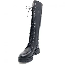Ivoire0460a Ivoire Poggi Cuir Noir*Femme Bottes