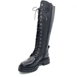 Ivoire0460a Ivoire Poggi Cuir Noir*Femme Bottes