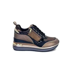 Ivoire0130a Ivoire 6Q4954 Cuir Bronze*Femme Baskets