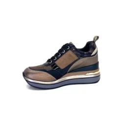 Ivoire0130a Ivoire 6Q4954 Cuir Bronze*Femme Baskets