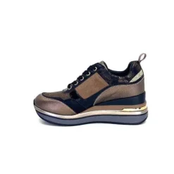 Ivoire0130a Ivoire 6Q4954 Cuir Bronze*Femme Baskets