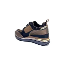 Ivoire0130a Ivoire 6Q4954 Cuir Bronze*Femme Baskets